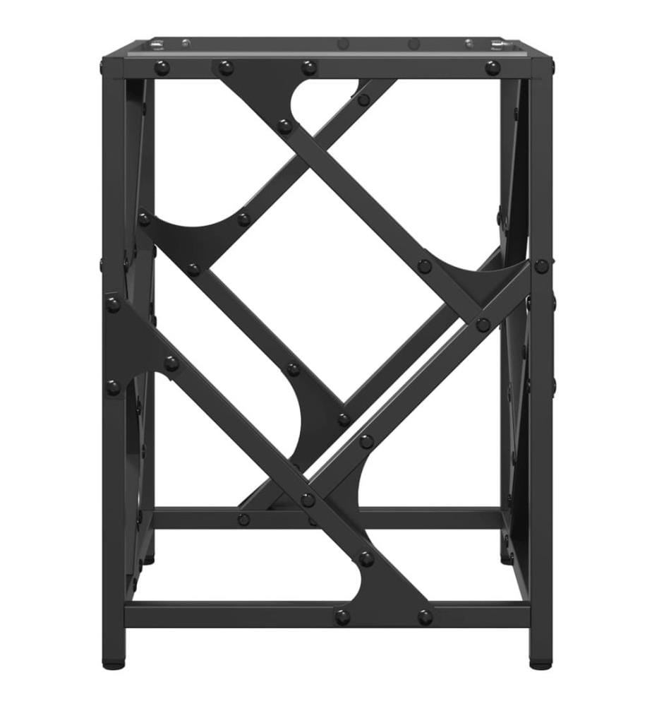 Couchtisch mit Glasplatte Transparent 30x30x41 cm Stahl