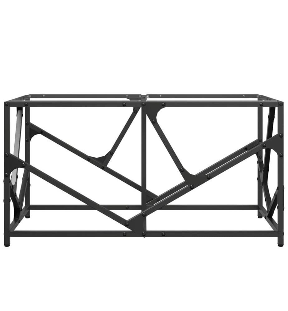 Couchtisch mit Glasplatte Transparent 78,5x40x41 cm Stahl