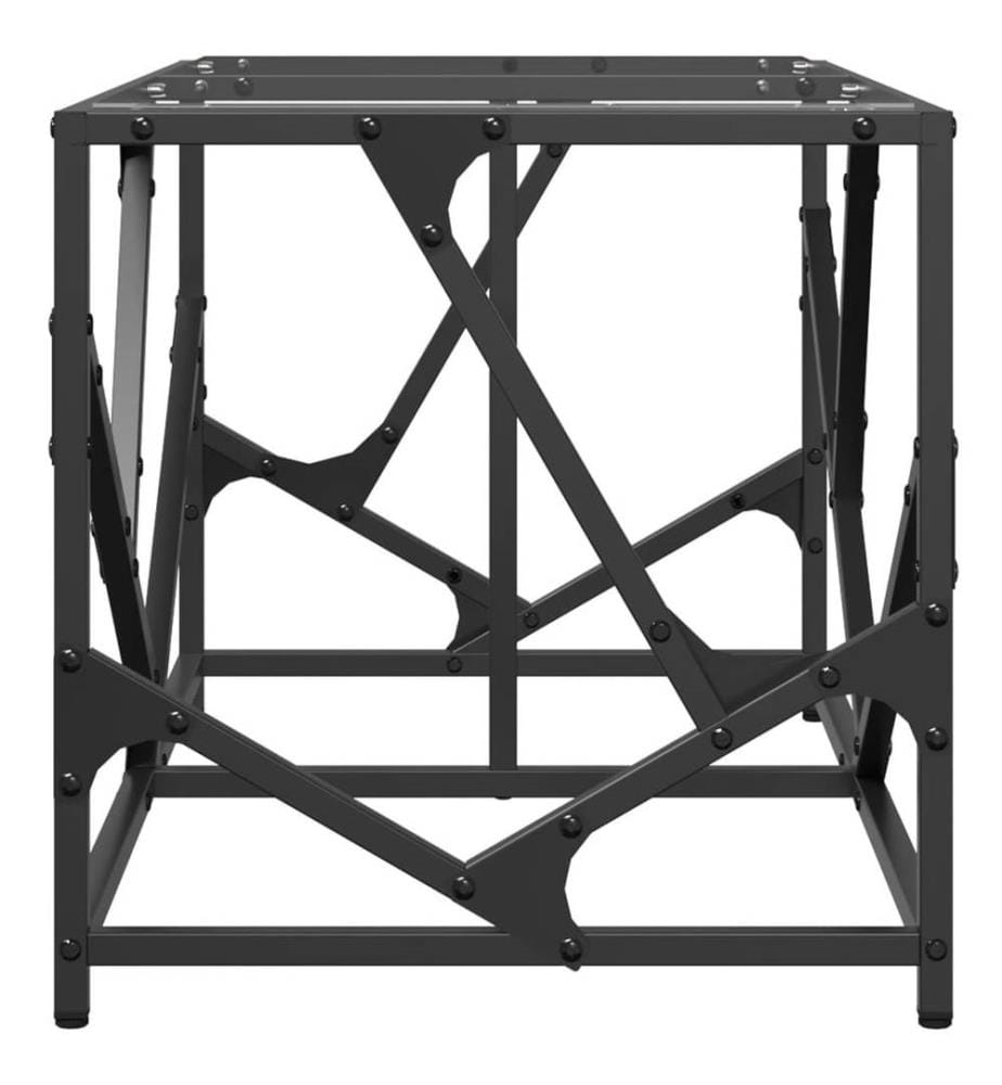 Couchtisch mit Glasplatte Transparent 78,5x40x41 cm Stahl