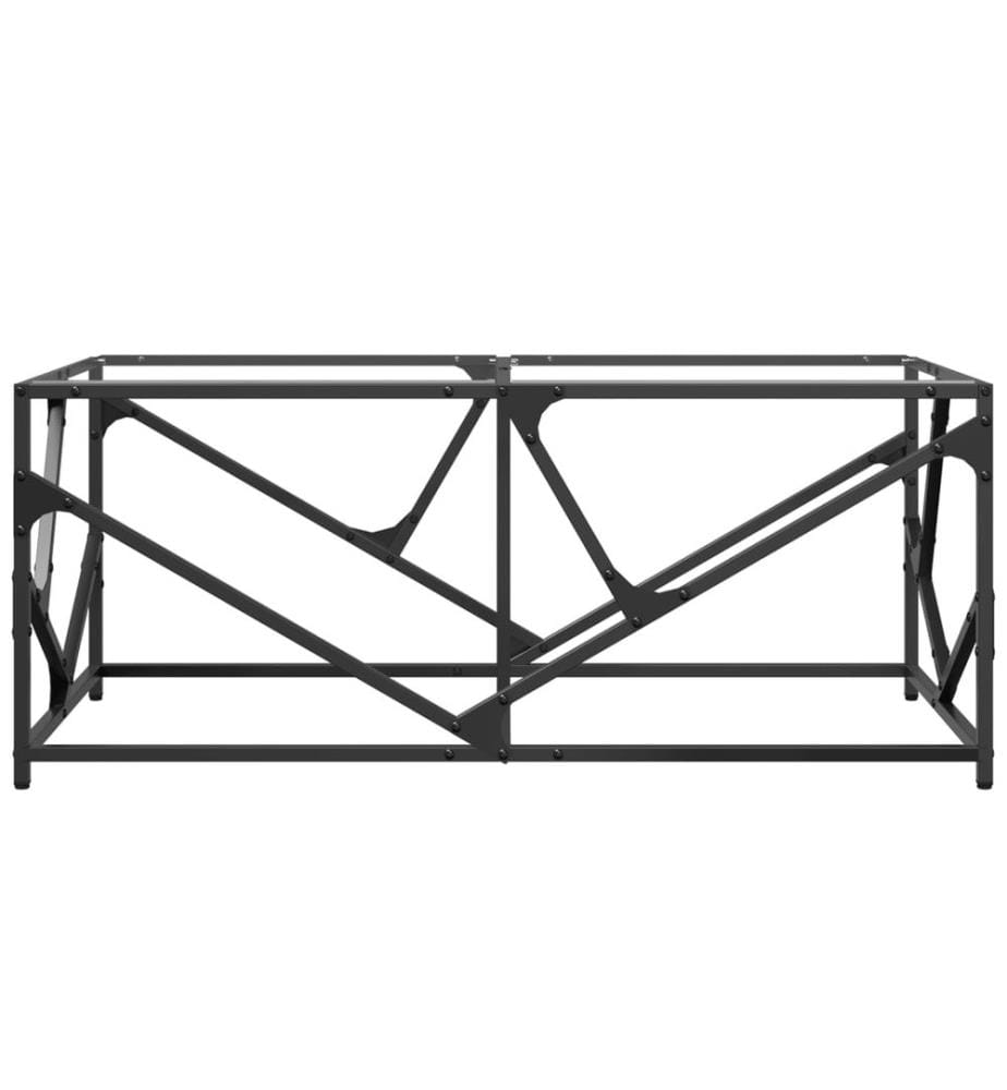 Couchtisch mit Glasplatte Transparent 98,5x50x41 cm Stahl