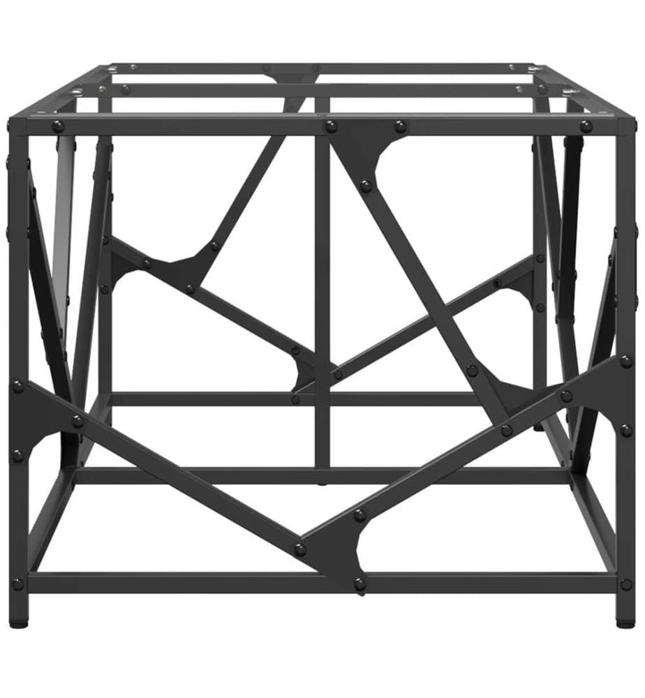 Couchtisch mit Glasplatte Transparent 98,5x50x41 cm Stahl