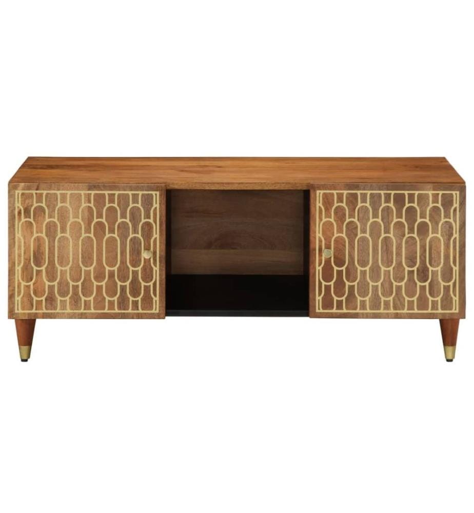 Couchtisch 100x54x40 cm Massivholz Mango