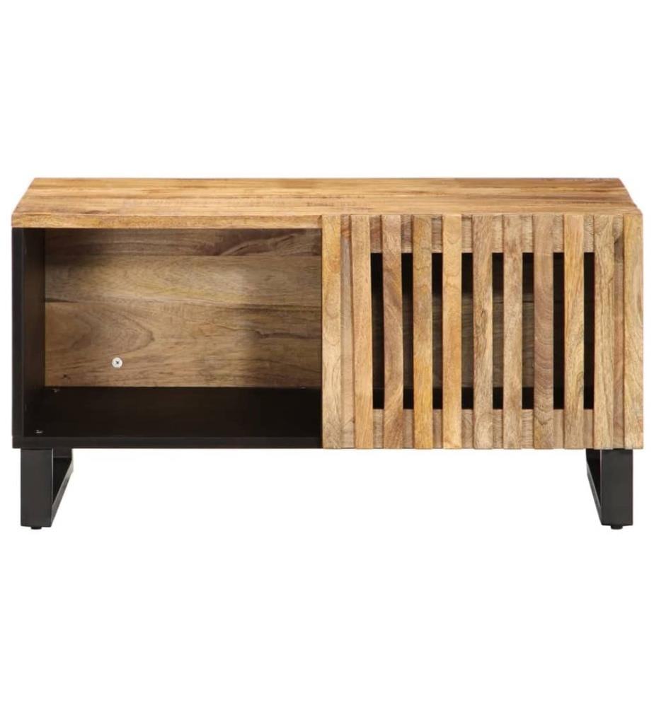 Table basse 80x51x40 cm bois de manguier massif brut