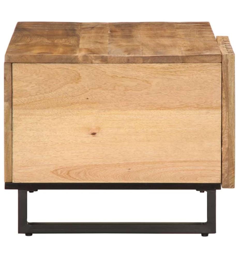 Table basse 80x51x40 cm bois de manguier massif brut