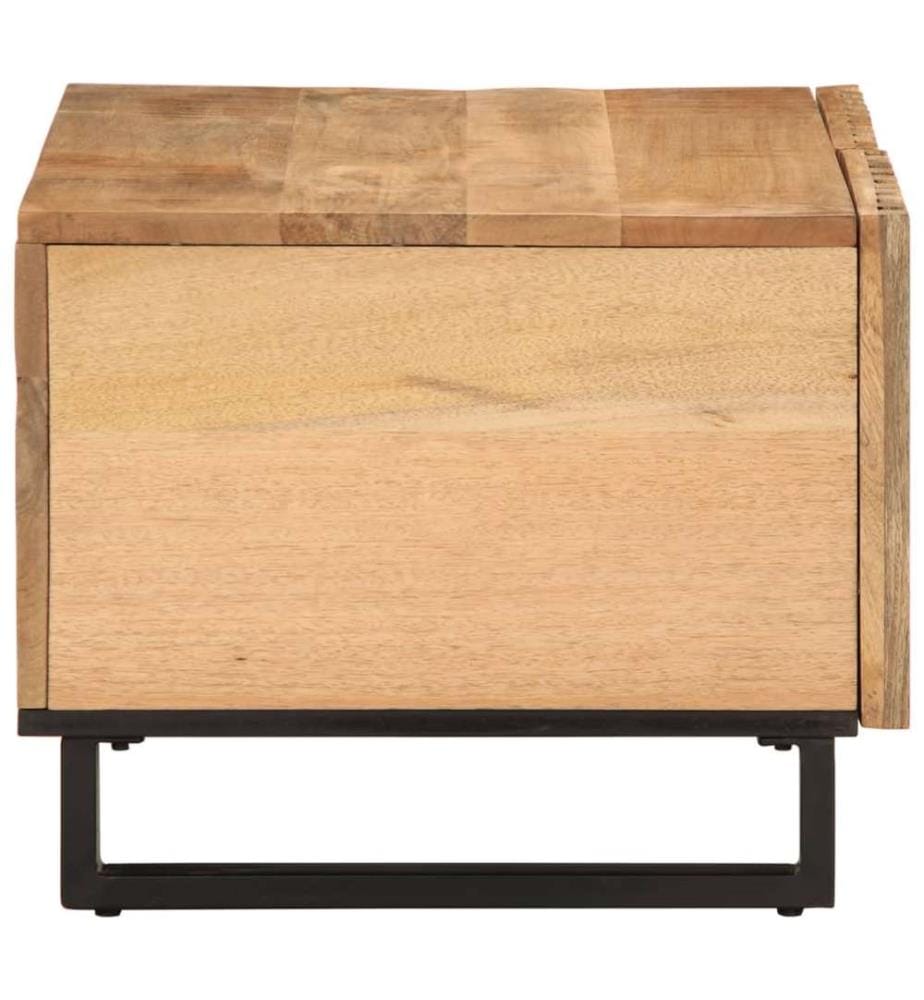 Couchtisch 80x51x40 cm Raues Massives Mangoholz