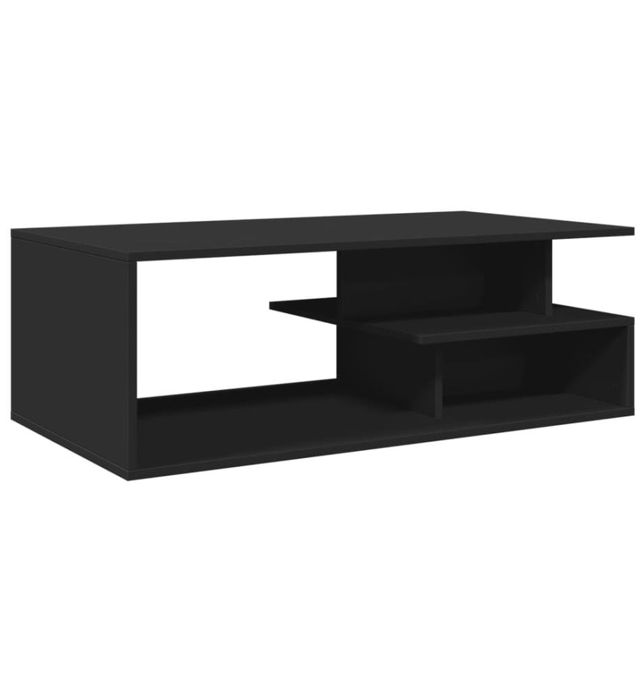 Table basse noir 102x55x35 cm bois d'ingénierie