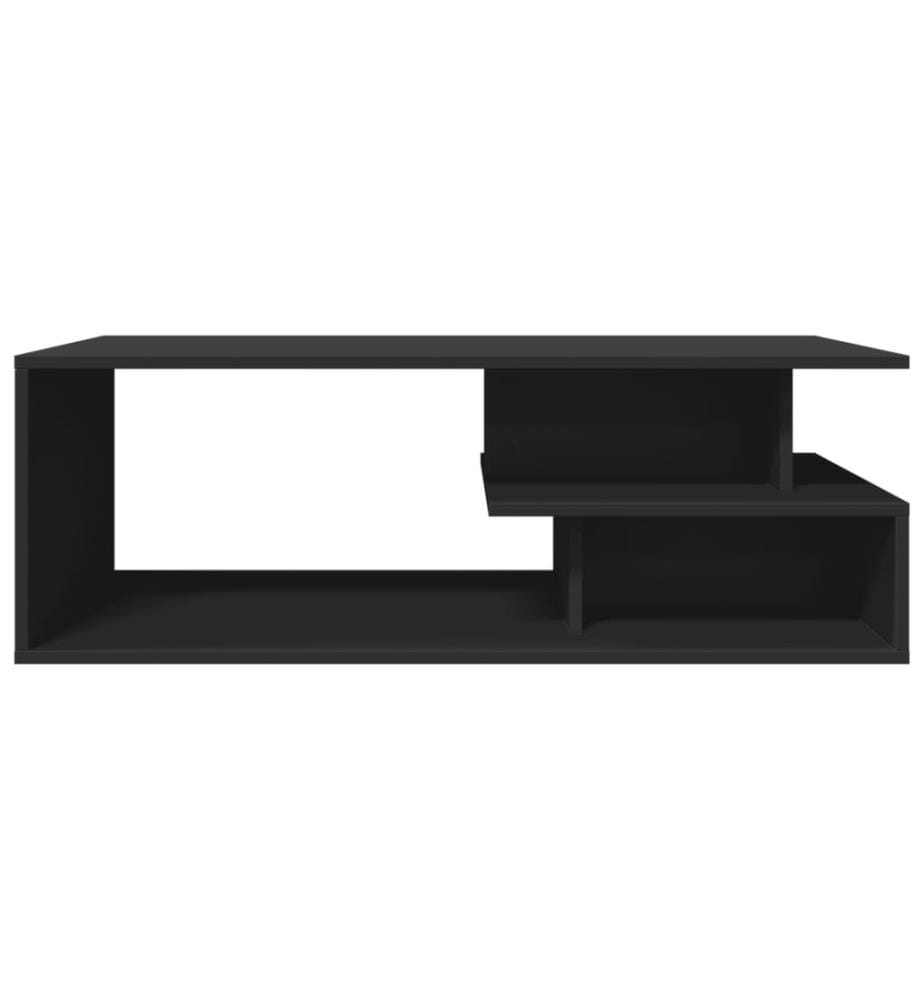 Table basse noir 102x55x35 cm bois d'ingénierie