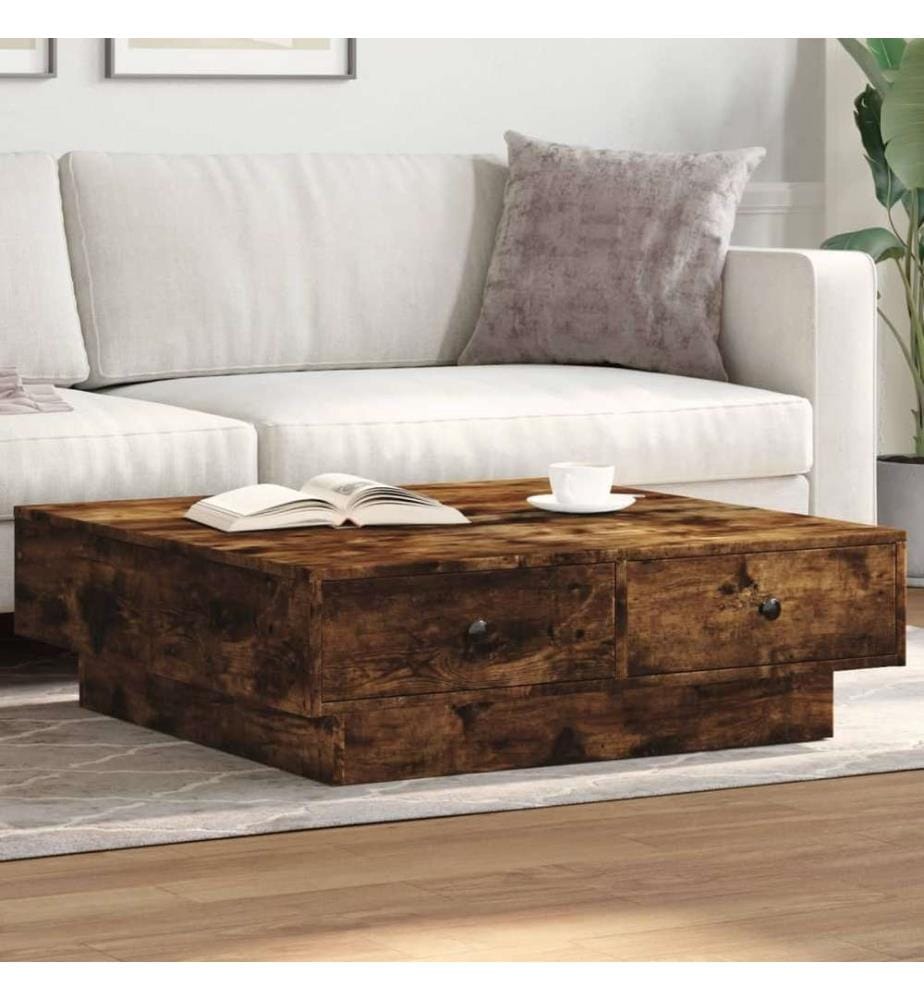 Couchtisch Räuchereiche 90x90x28 cm Holzwerkstoff