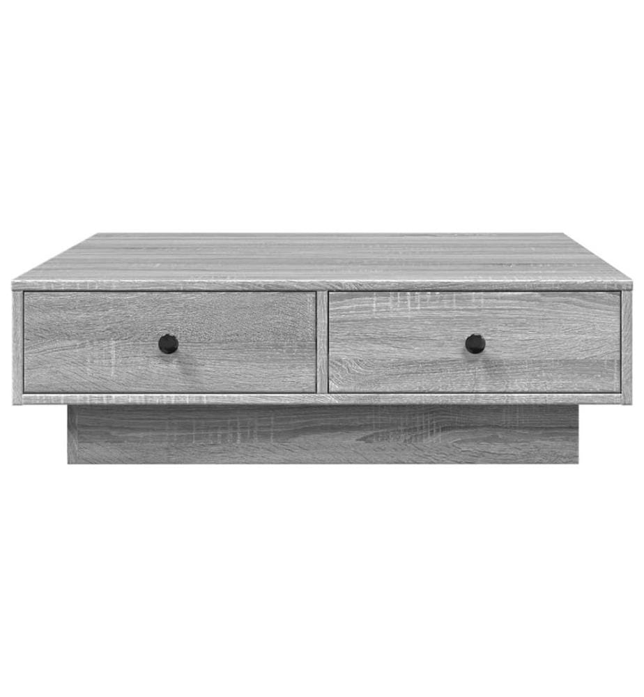 Table basse Sonoma gris 90x90x28 cm Bois d'ingénierie