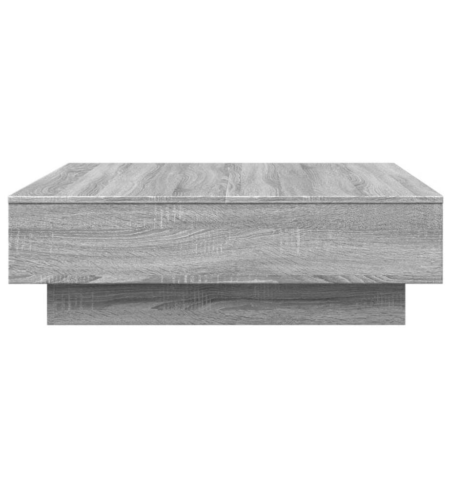 Table basse Sonoma gris 90x90x28 cm Bois d'ingénierie