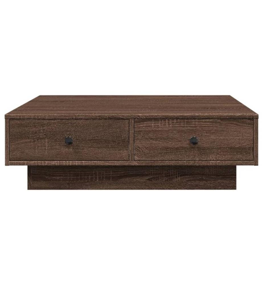 Table basse Chêne marron 90x90x28 cm Bois d'ingénierie