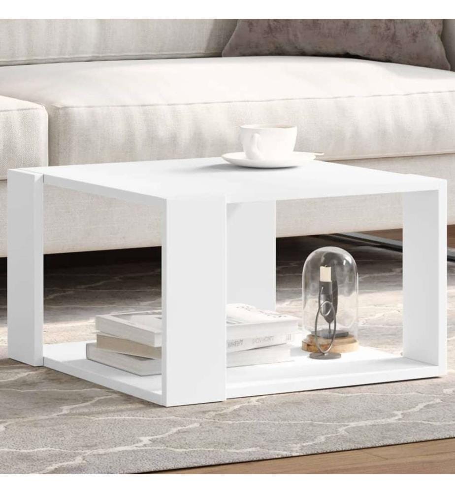 Couchtisch Weiss 51,5x51,5x30 cm Holzwerkstoff