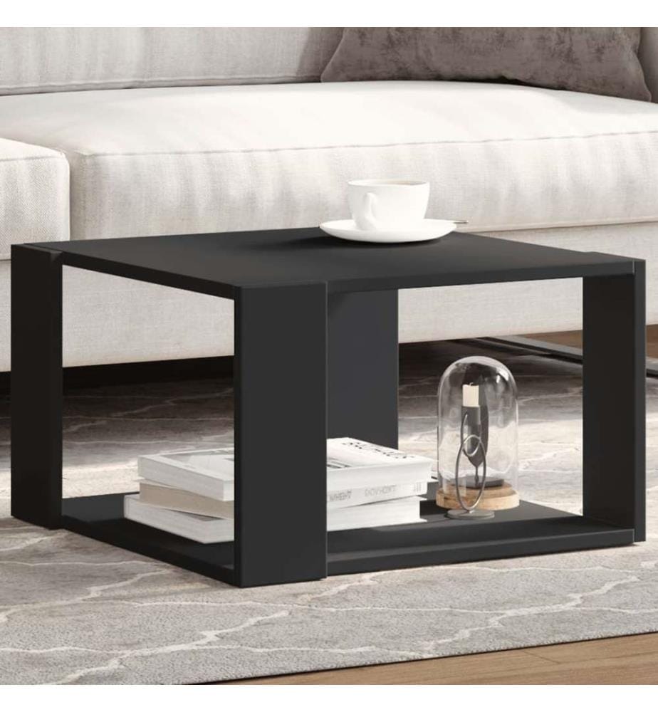 Couchtisch Schwarz 51,5x51,5x30 cm Holzwerkstoff