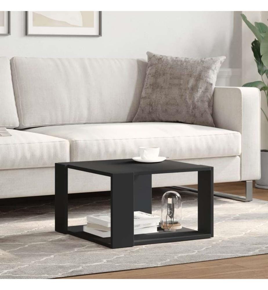 Couchtisch Schwarz 51,5x51,5x30 cm Holzwerkstoff