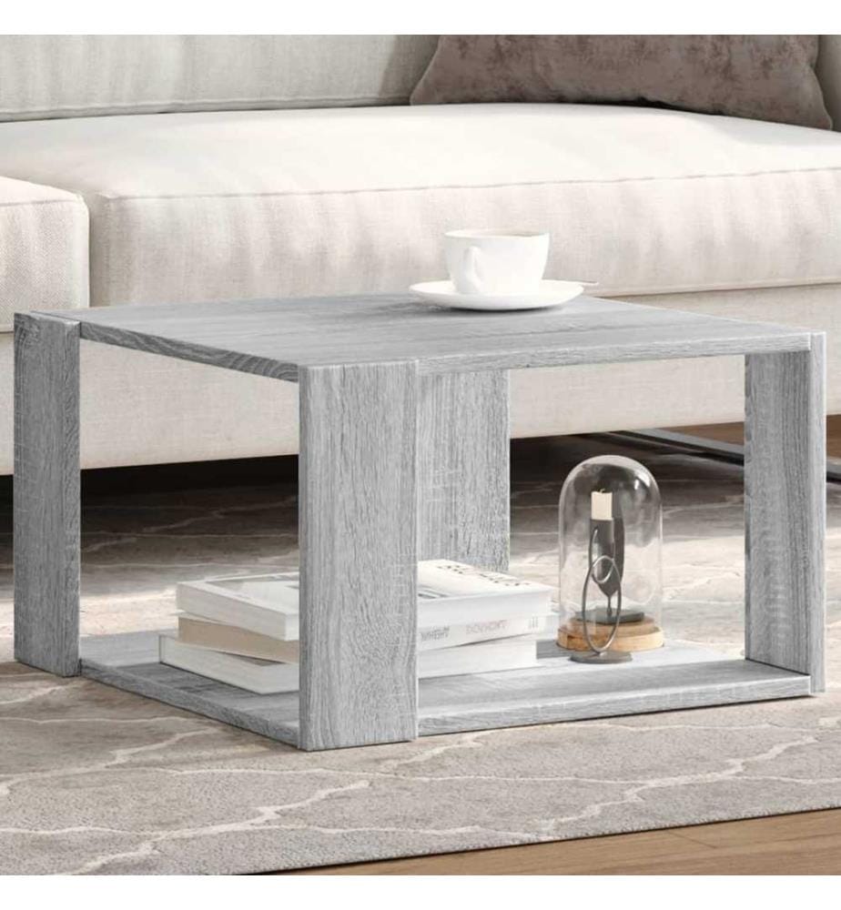 Couchtisch Grau Sonoma-Eiche 51,5x51,5x30 cm Holzwerkstoff