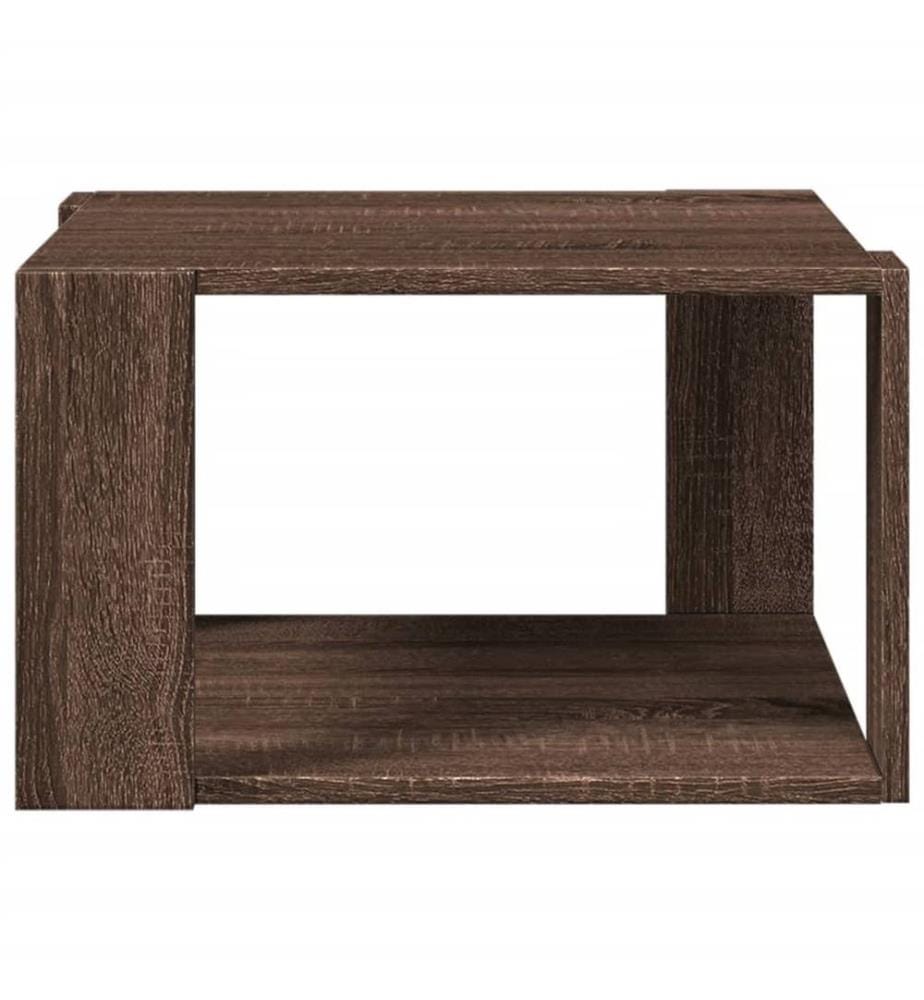 Table basse chêne marron 51,5x51,5x30 cm bois d'ingénierie
