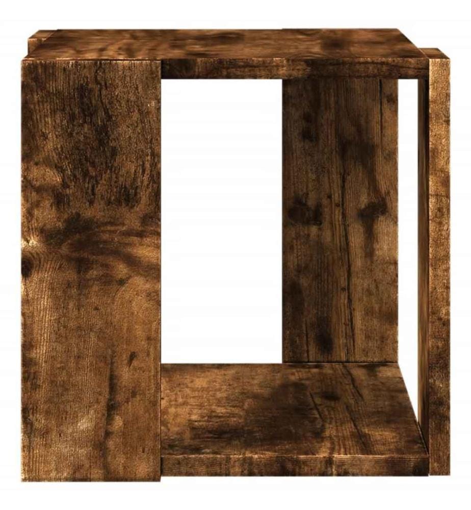 Table basse chêne fumé 32x32x30 cm bois d'ingénierie
