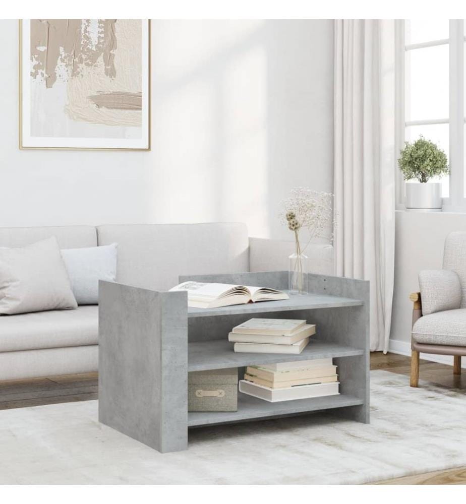 Couchtisch Betongrau 80x50x50 cm Holzwerkstoff