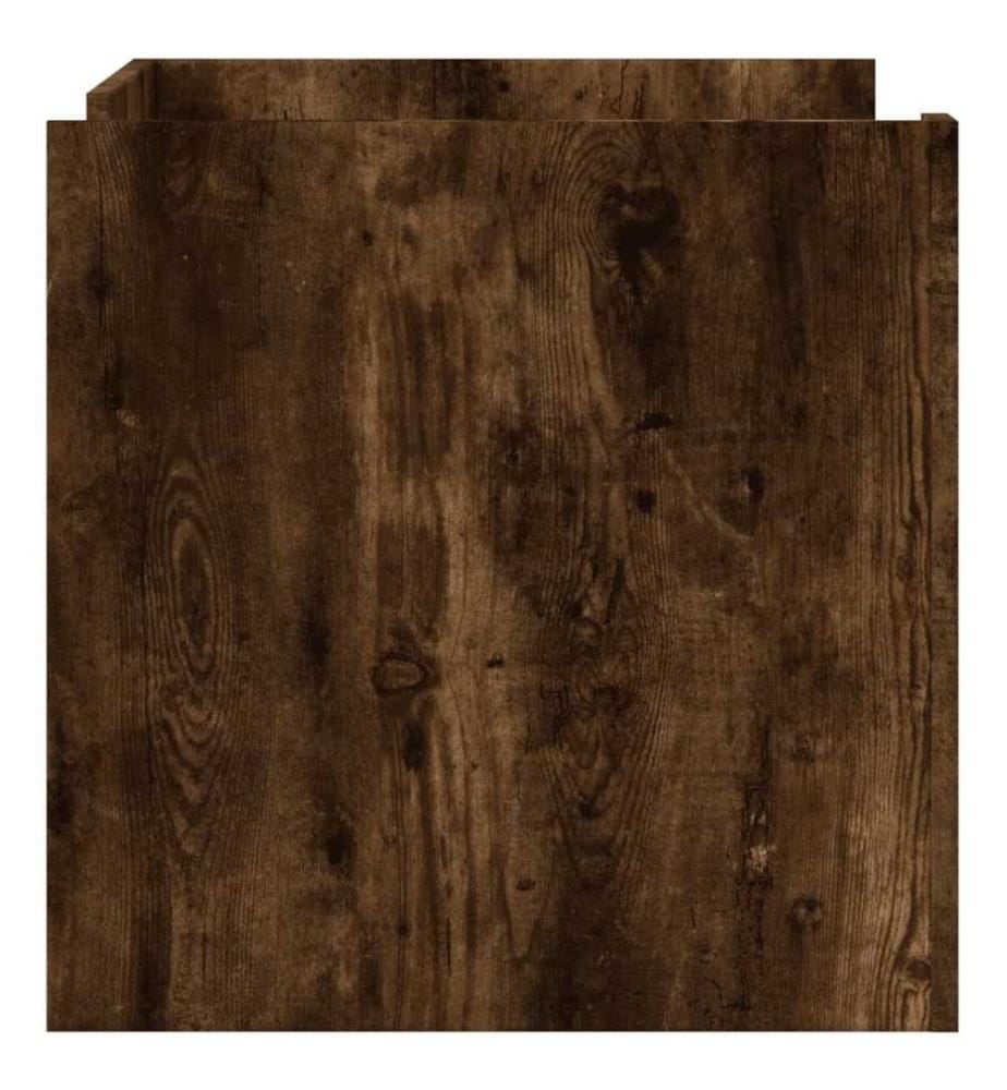 Table basse chêne fumé 80x50x50 cm bois d'ingénierie