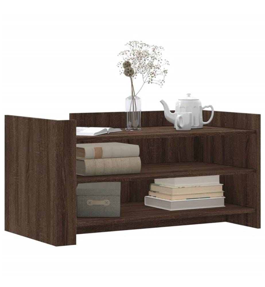 Table basse chêne marron 100x50x50 cm bois d'ingénierie
