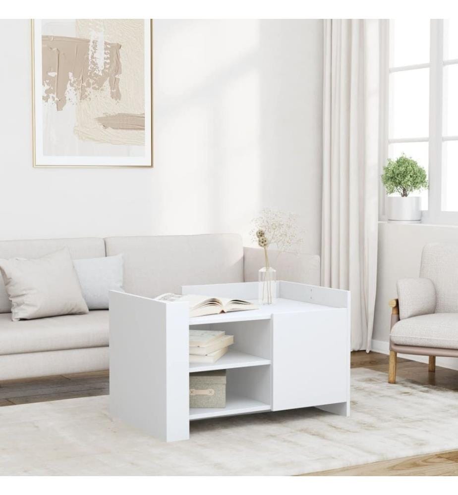 Couchtisch Weiss 80x50x50 cm Holzwerkstoff