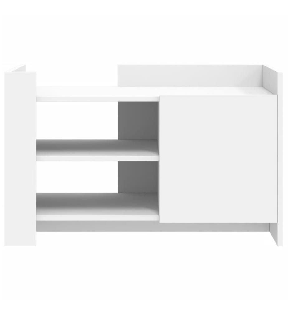 Couchtisch Weiss 80x50x50 cm Holzwerkstoff