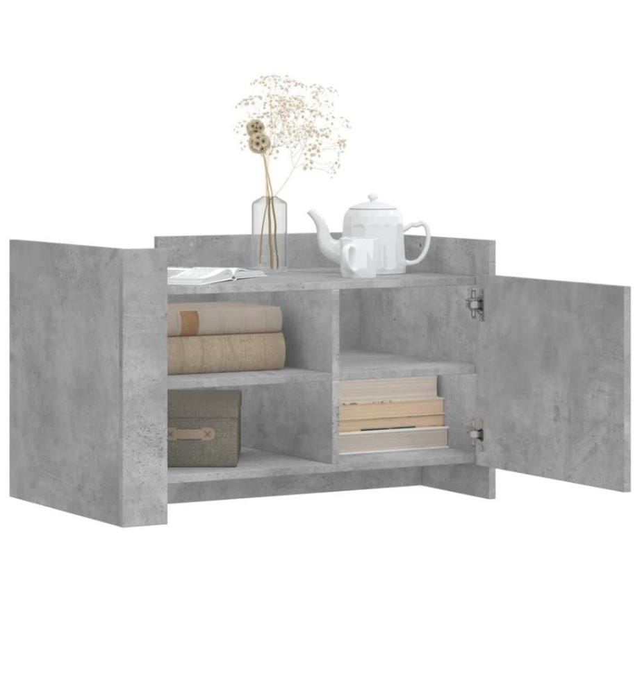 Couchtisch Betongrau 80x50x50 cm Holzwerkstoff