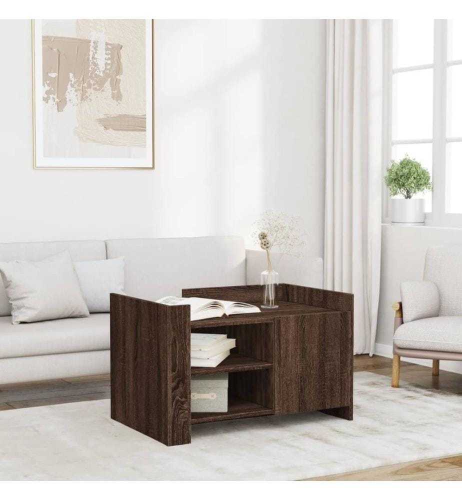 Couchtisch Braun Eichen-Optik 80x50x50 cm Holzwerkstoff
