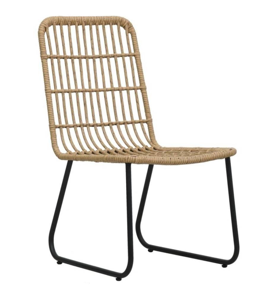 7-tlg. Garten-Essgruppe Poly Rattan und Glas