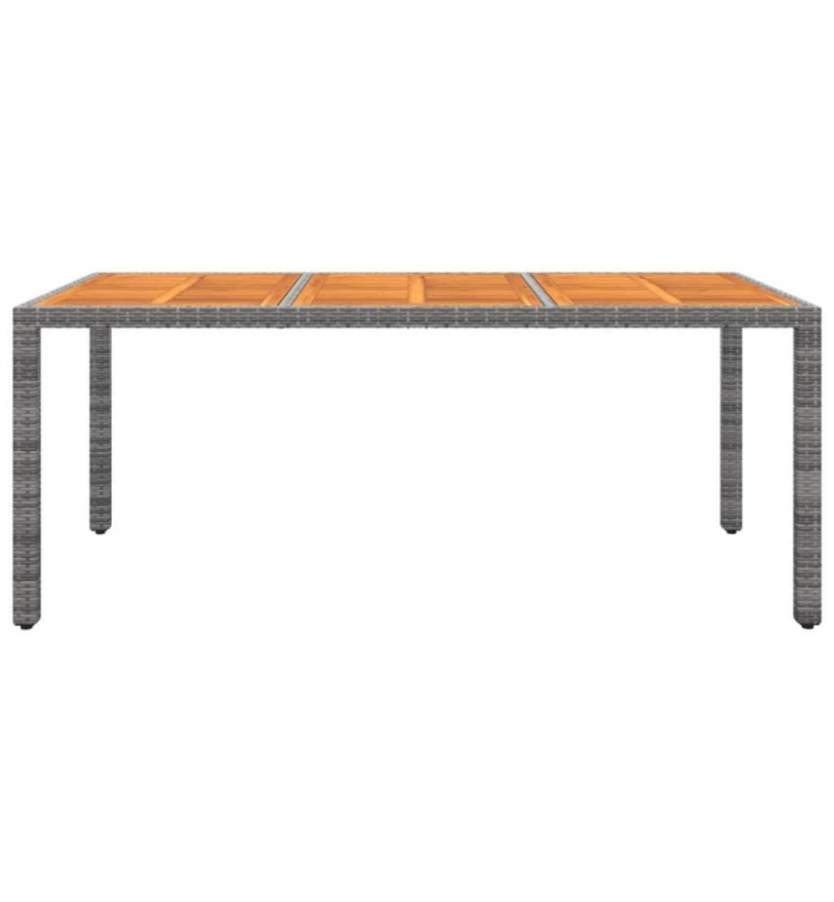 9-tlg. Garten-Essgruppe Poly Rattan Grau