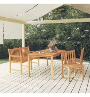 4-tlg. Garten-Essgruppe Massivholz Teak