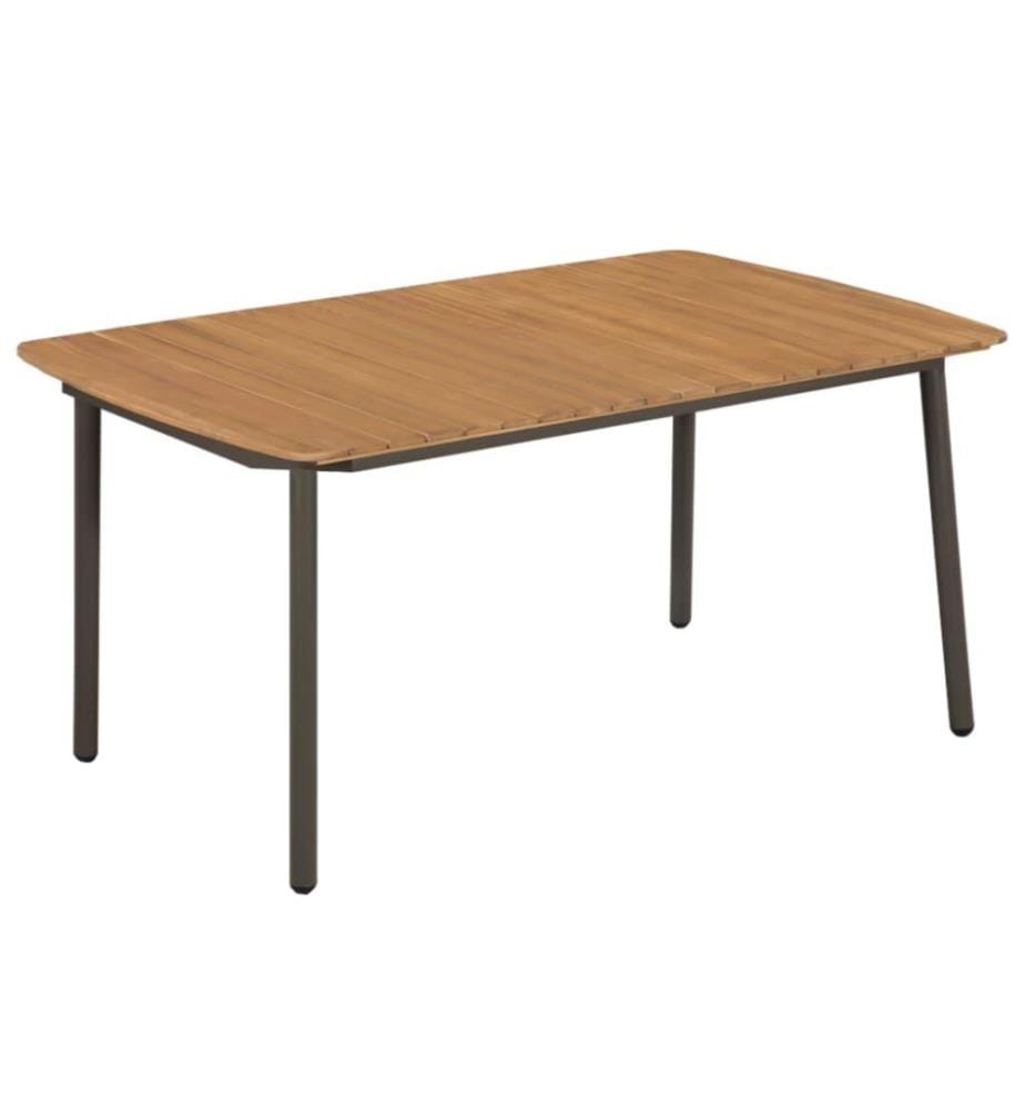 5-tlg. Garten-Essgruppe Poly Rattan Schwarz