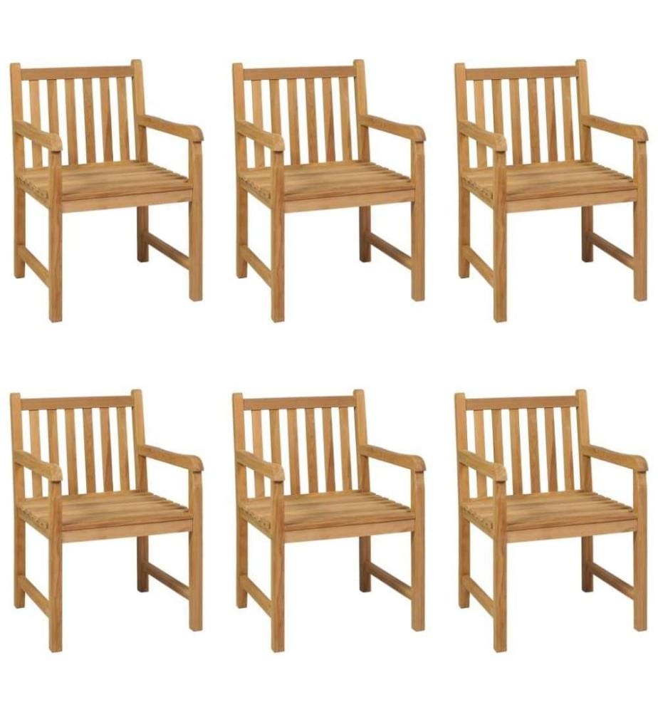 Ensemble de salle à manger de jardin 7 pcs Bois de teck solide