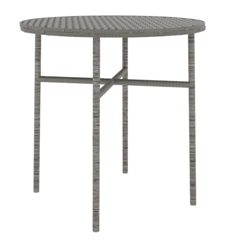 3-tlg. Garten-Essgruppe Poly Rattan Grau