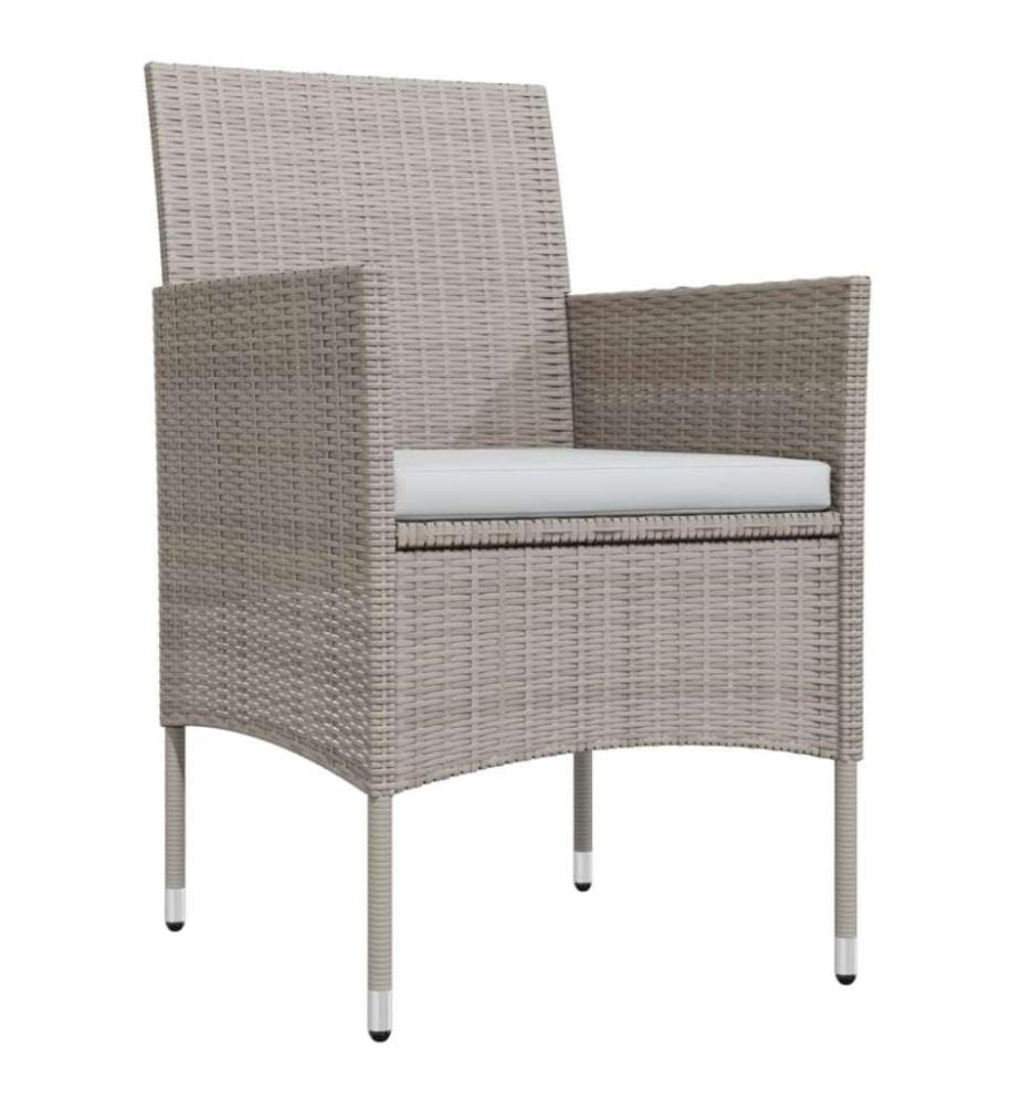 Ensemble de salle à manger de jardin coussins 9 pcs Beige/noir