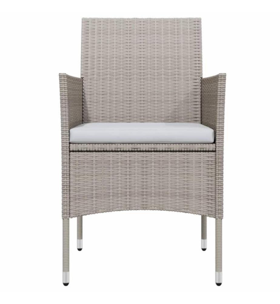 Ensemble de salle à manger de jardin coussins 9 pcs Beige/noir