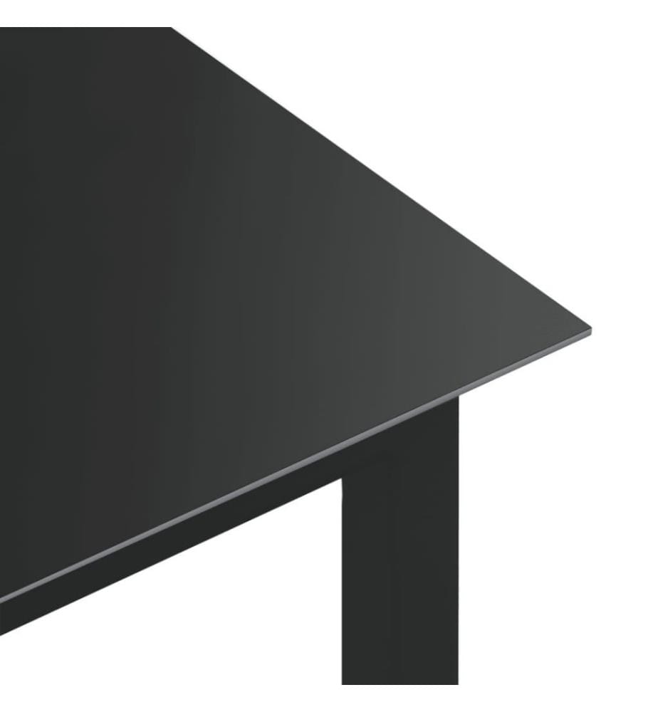 9-tlg. Garten-Essgruppe Aluminium Anthrazit