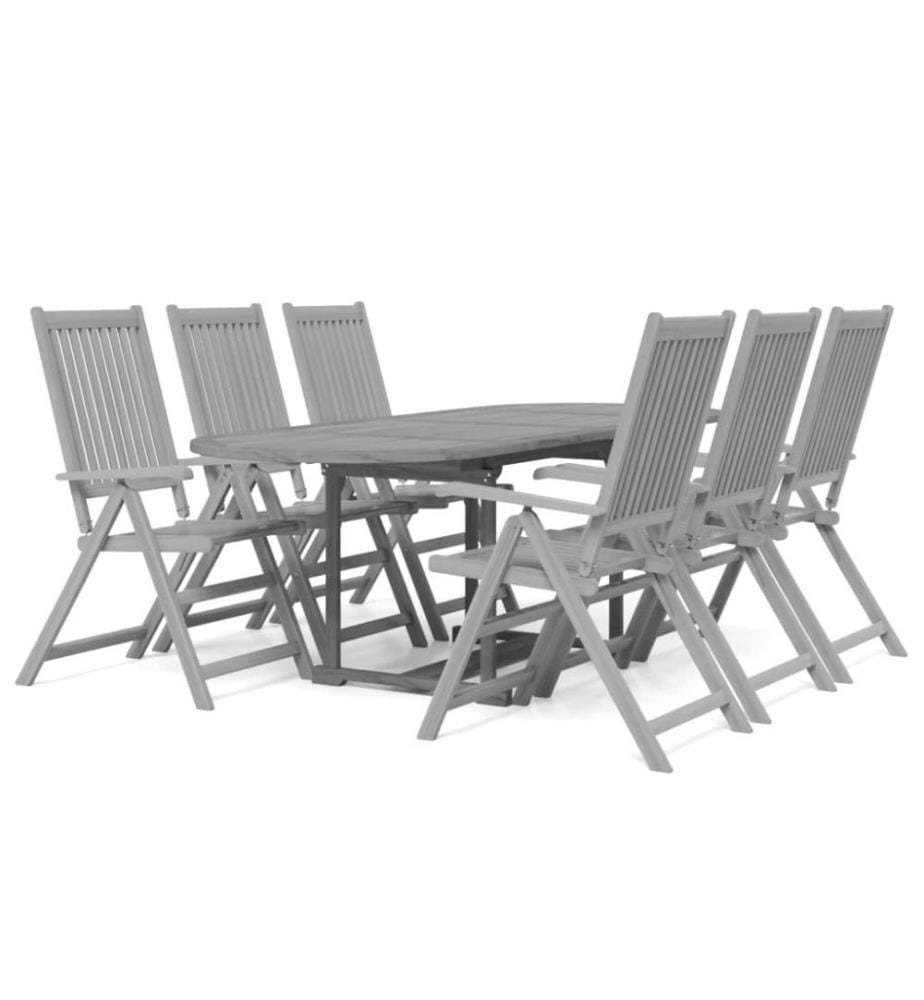 Ensemble de salle à manger de jardin 7 pcs Bois d'acacia massif