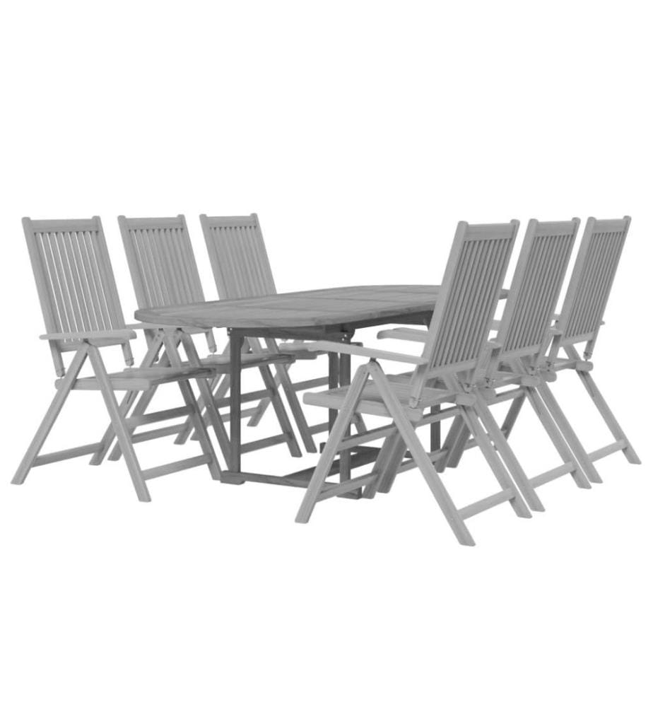 Ensemble de salle à manger de jardin 7 pcs Bois d'acacia massif