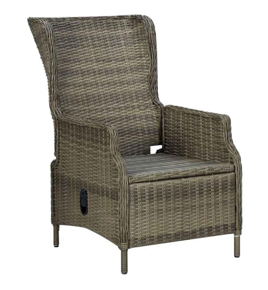 Ensemble de salle à manger de jardin 7 pcs Marron