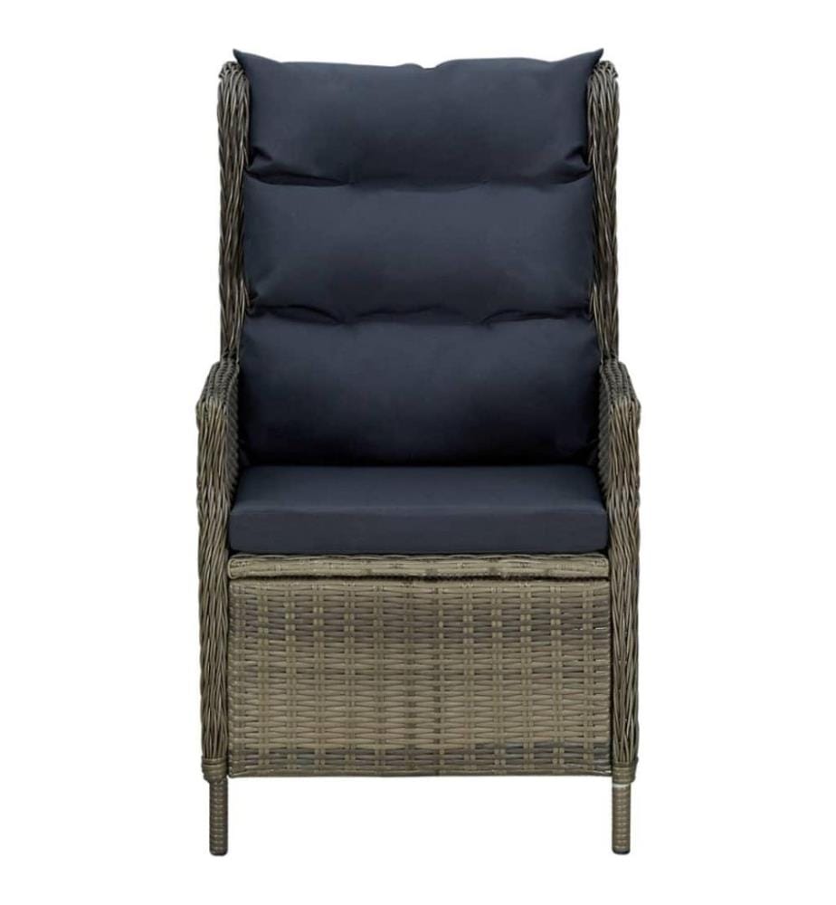 Ensemble de salle à manger de jardin 7 pcs Marron