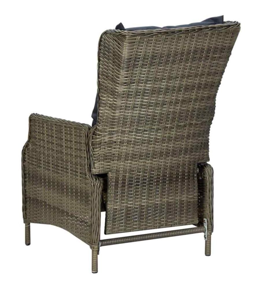 Ensemble de salle à manger de jardin 7 pcs Marron