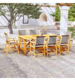 Ensemble de salle à manger de jardin 9 pcs Bois d'acacia solide