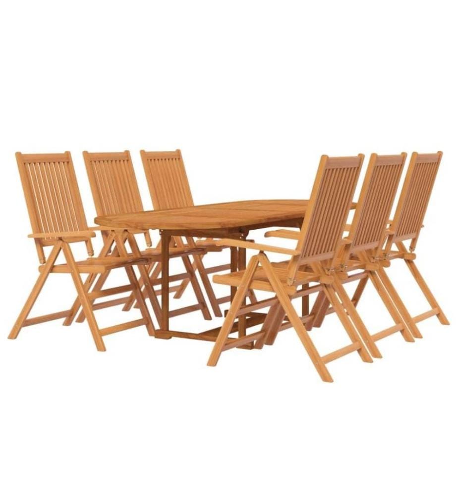Ensemble de salle à manger de jardin 7 pcs Bois d'acacia massif
