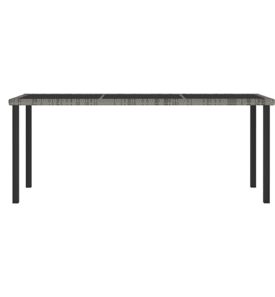 9-tlg. Garten-Essgruppe Poly Rattan Grau