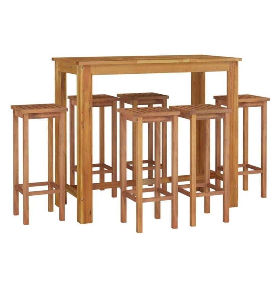 Ensemble de salle à manger de jardin 7 pcs Bois d'acacia solide