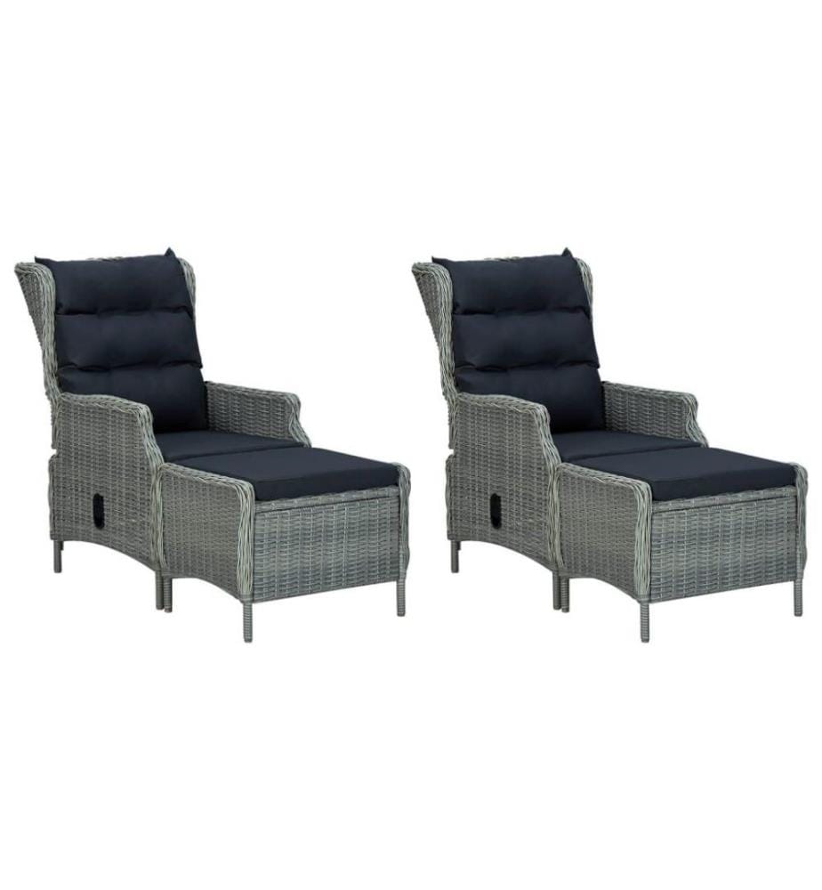 Ensemble de salle à manger de jardin 7 pcs Gris clair