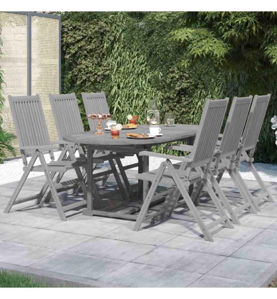 Ensemble de salle à manger de jardin 7 pcs Bois d'acacia solide