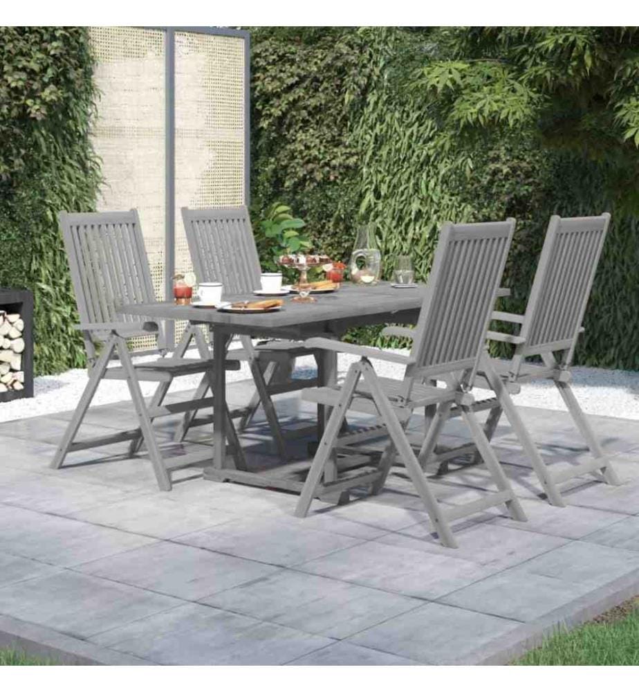 5-tlg. Garten-Essgruppe Massivholz Akazie
