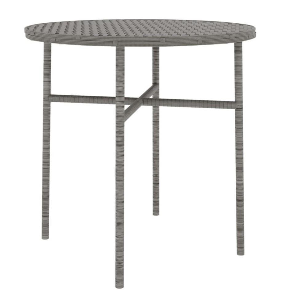 3-tlg. Garten-Essgruppe Poly Rattan Grau